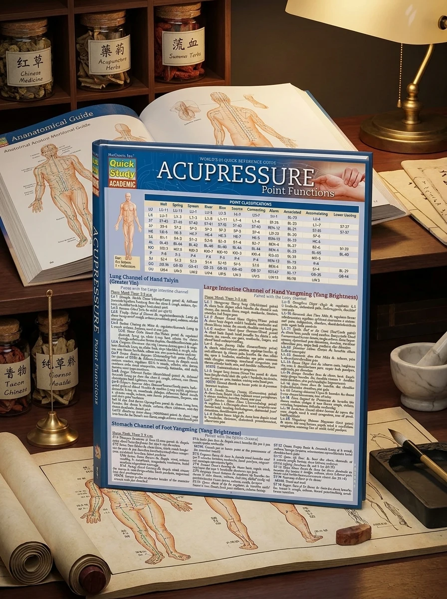 Acupressure - Point Functions: Quickstudy Laminated Reference Guide