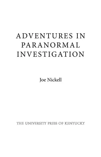 Adventures in Paranormal Investigation