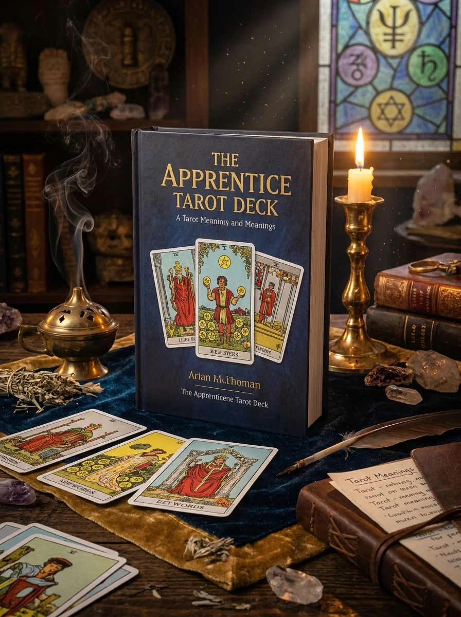 Apprentice Tarot Deck: 78 Cards for Beginners Featuring Universal Waite(r) with Tarot Meanings & Keywords for Easy Learning, Colorful Visual Cues for
