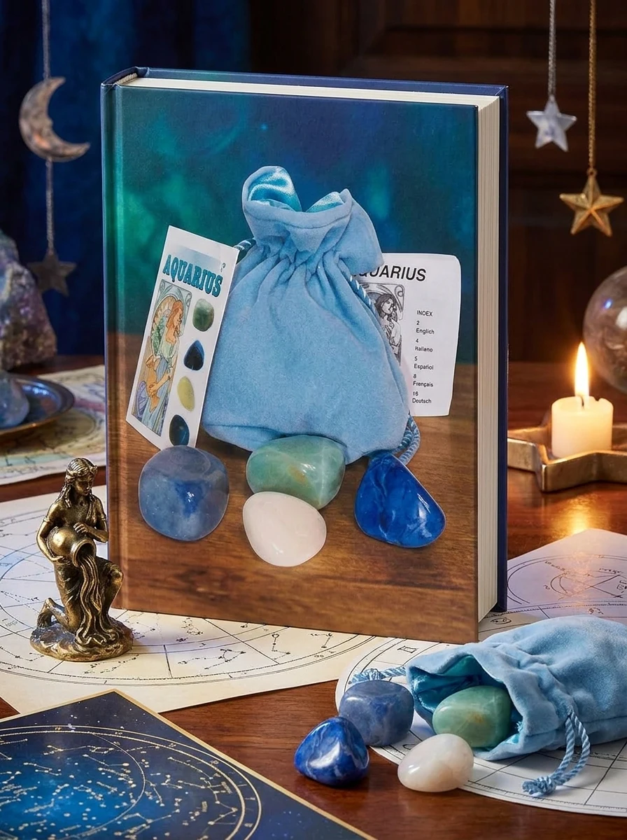 Aquarius Astrological Crystal Talismans Lo Scarabeo