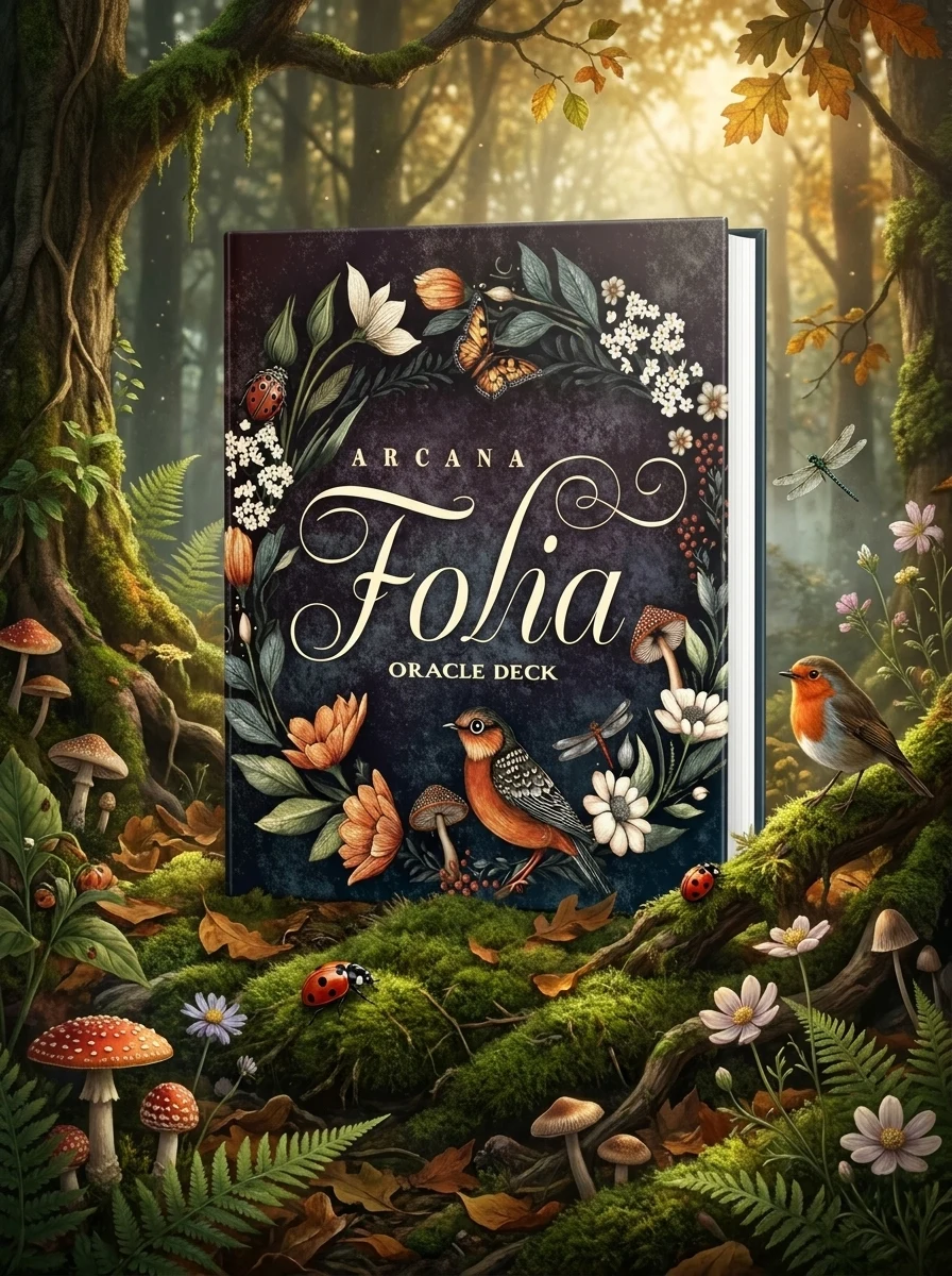 Arcana Folia Oracle Deck: 50-Card Round Deck, Nature-Inspired Artwork, Channel Plant Energy, Divination and Inspiration, Includes 72-Page Illustrated