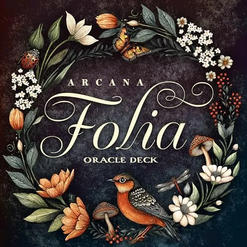 Arcana Folia Oracle Deck: 50-Card Round Deck, Nature-Inspired Artwork, Channel Plant Energy, Divination and Inspiration, Includes 72-Page Illustrated