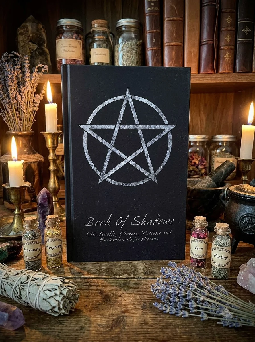 Book Of Shadows - 150 Spells, Charms, Potions and Enchantments for Wiccans: Witches Spell Book - Perfect for both practicing Witches or beginners.