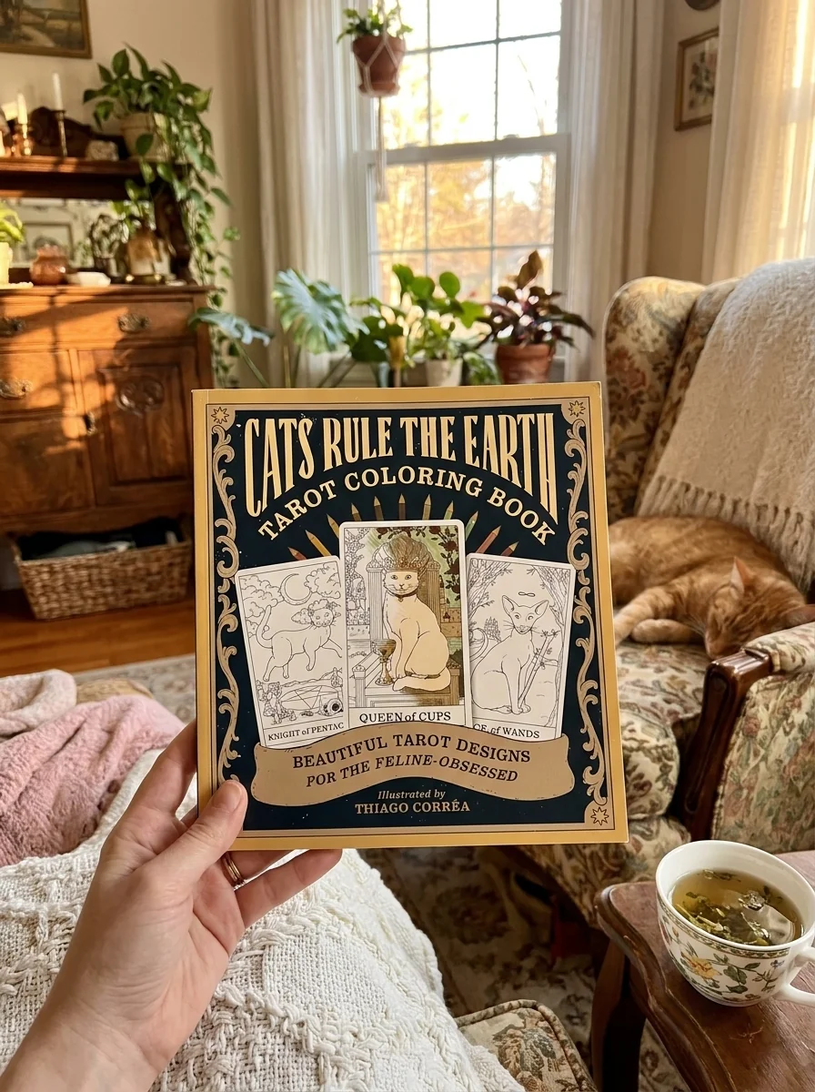 Cats Rule the Earth Tarot Coloring Book: Beautiful Tarot Designs for the Feline-Obsessed — photo 2