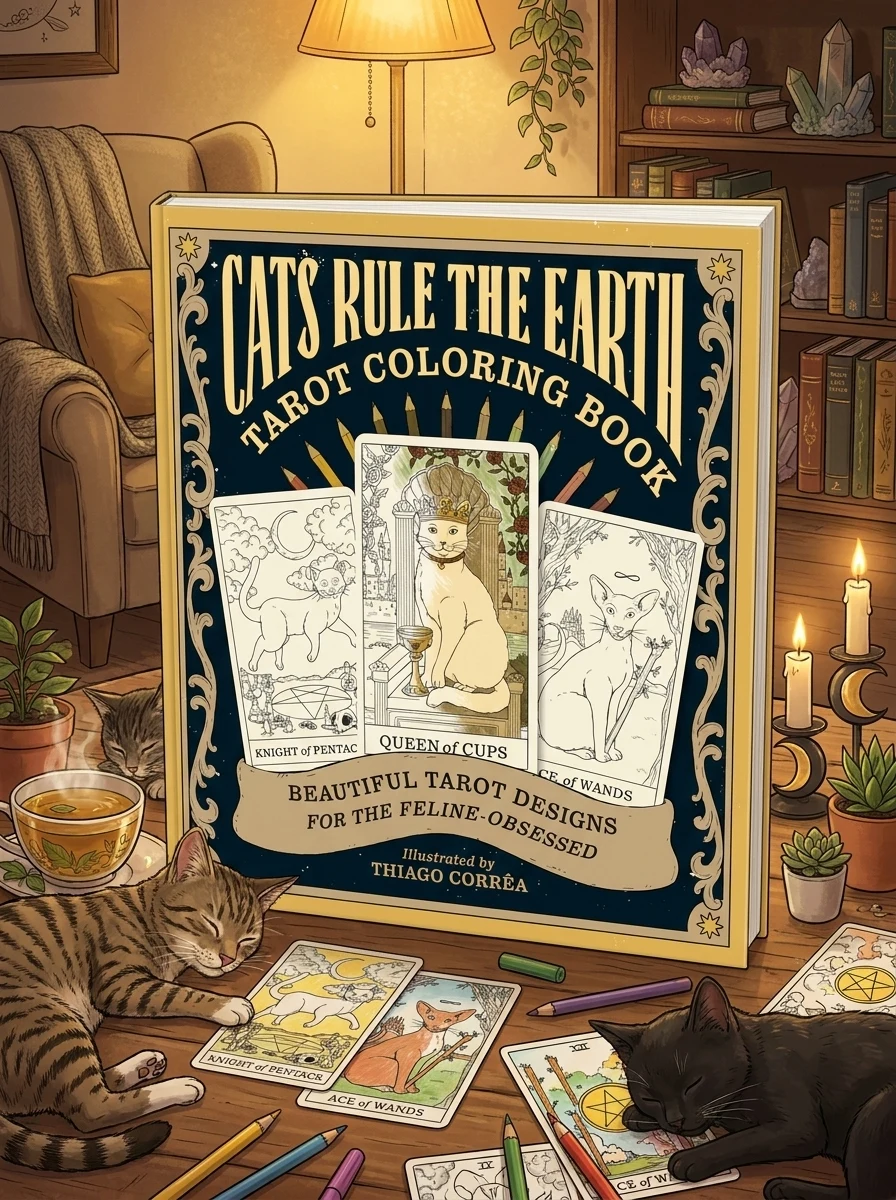 Cats Rule the Earth Tarot Coloring Book: Beautiful Tarot Designs for the Feline-Obsessed