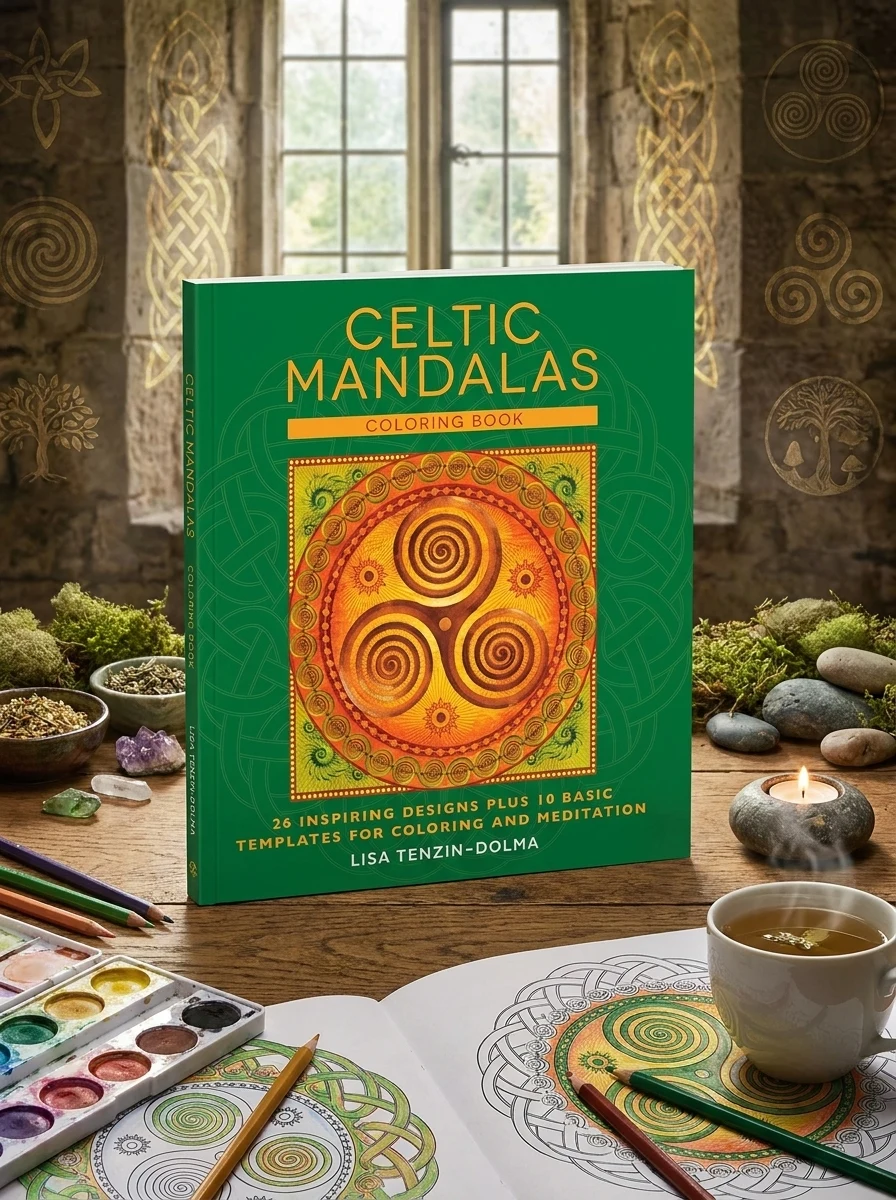 Celtic Mandalas: 32 Inspiring Designs Plus 10 Basic Templates for Colouring and Meditation Tenzin-Dolma, Lisa