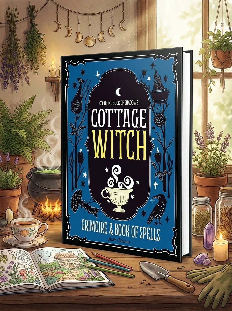 Coloring Book of Shadows: Cottage Witch Grimoire & Book of Spells