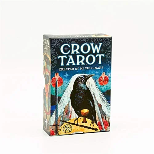 Crow Tarot: 78-Card Rider-Waite(r) Style Tarot Deck with Mystical Crow & Raven Artwork - Includes Guidebook, Intuitive Meanings, and Custom Spread for