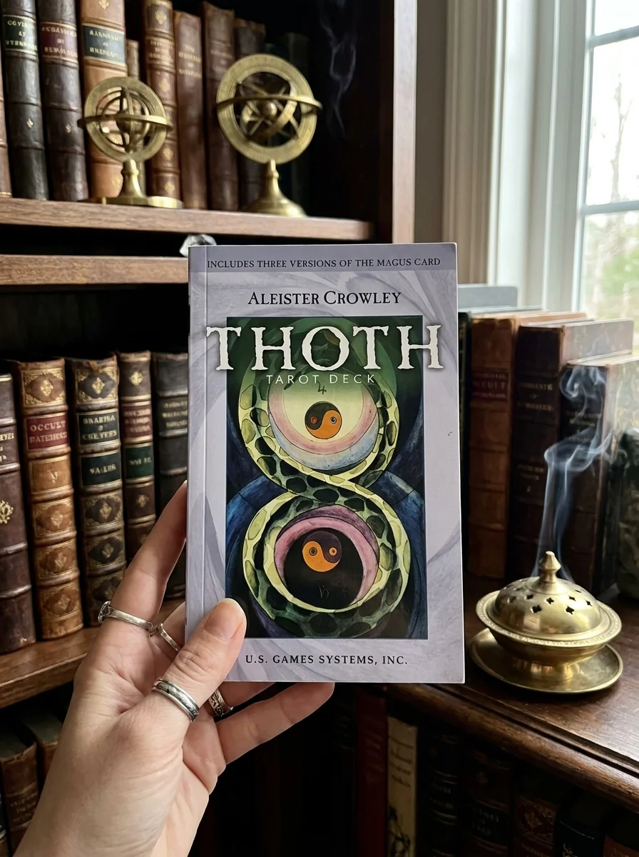 Crowley Thoth Tarot (Premier Edition - Small): Premier Edition with Small 78-Card Crowley Thoth Tarot Deck by Aleister Crowley, Painted by Lady Frieda — photo 2