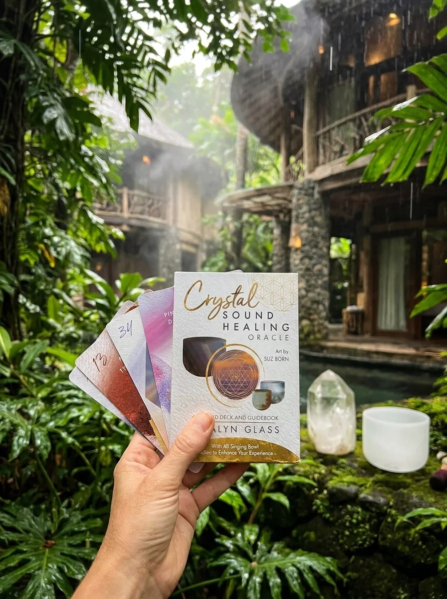 Crystal Sound Healing Oracle: A 48-Card Deck and Guidebook with 48 Singing Bowl Audios to Enhance Your Experience — photo 2