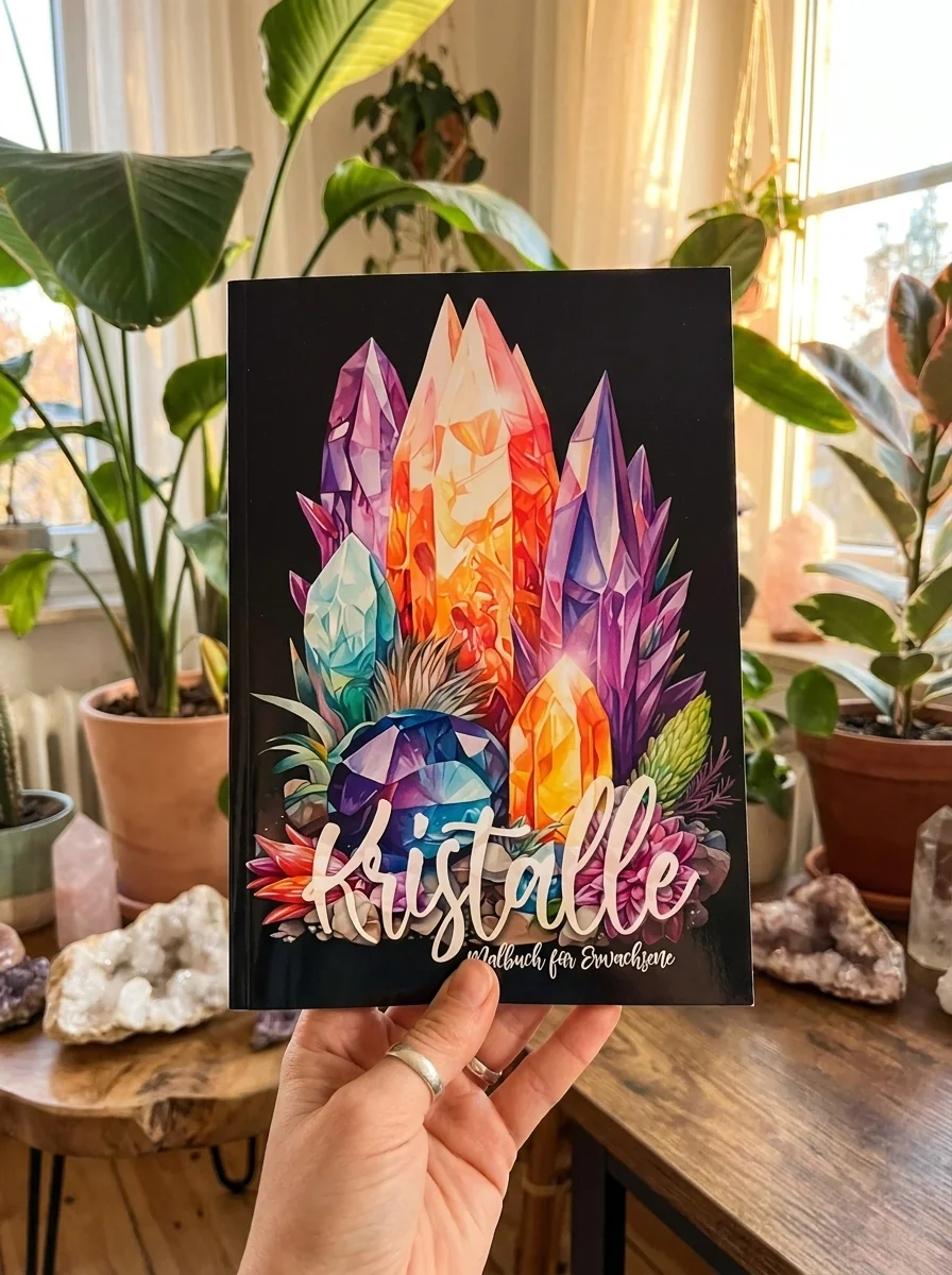 Crystals Coloring Book for Adults: Crystal Coloring Book for Adults New Age Mindfulness Coloring Book A4 60P — photo 2