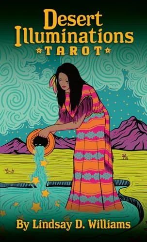 Desert Illuminations Tarot: 78-Card Tarot Deck with Teal Painted Edges & Illustrated Guidebook - American Southwest, Mysticism, Chakras, and Astrology — photo 3