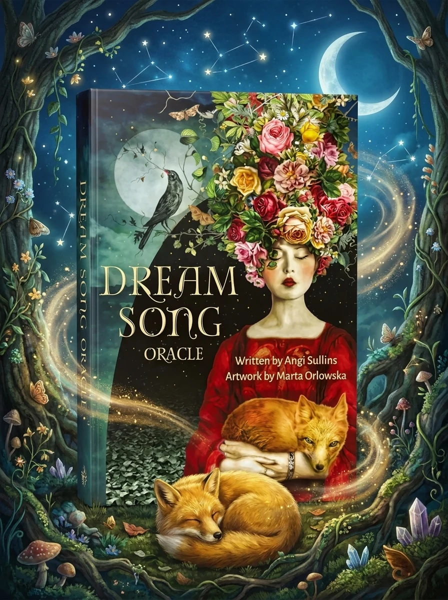 Dream Song Oracle: Deluxe 45-Card Gilt-Edged Oracle Deck with 104-Page Full-Color Illustrated Guidebook - Develop Intuition, Explore Inner Magic, Disc