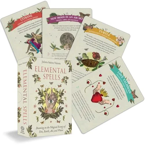 Elemental Spells: Drawing on the Magical Energy of Fire, Earth, Air, and Water (44 Full-Color Cards and 56-Page Guidebook)
