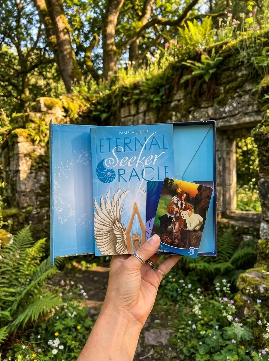 Eternal Seeker Oracle: Inspired by the Tarot's Major Arcana (Oracle Kit Box Set with 33 Cards and Guide Book) — photo 2