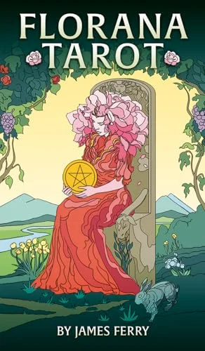 Florana Tarot: 78 Vibrant Tarot Cards, Colorful Stylized Artwork, Inspired by Flora and Fauna, 72-Page Guidebook of Card Meanings, Premium Tuck Box