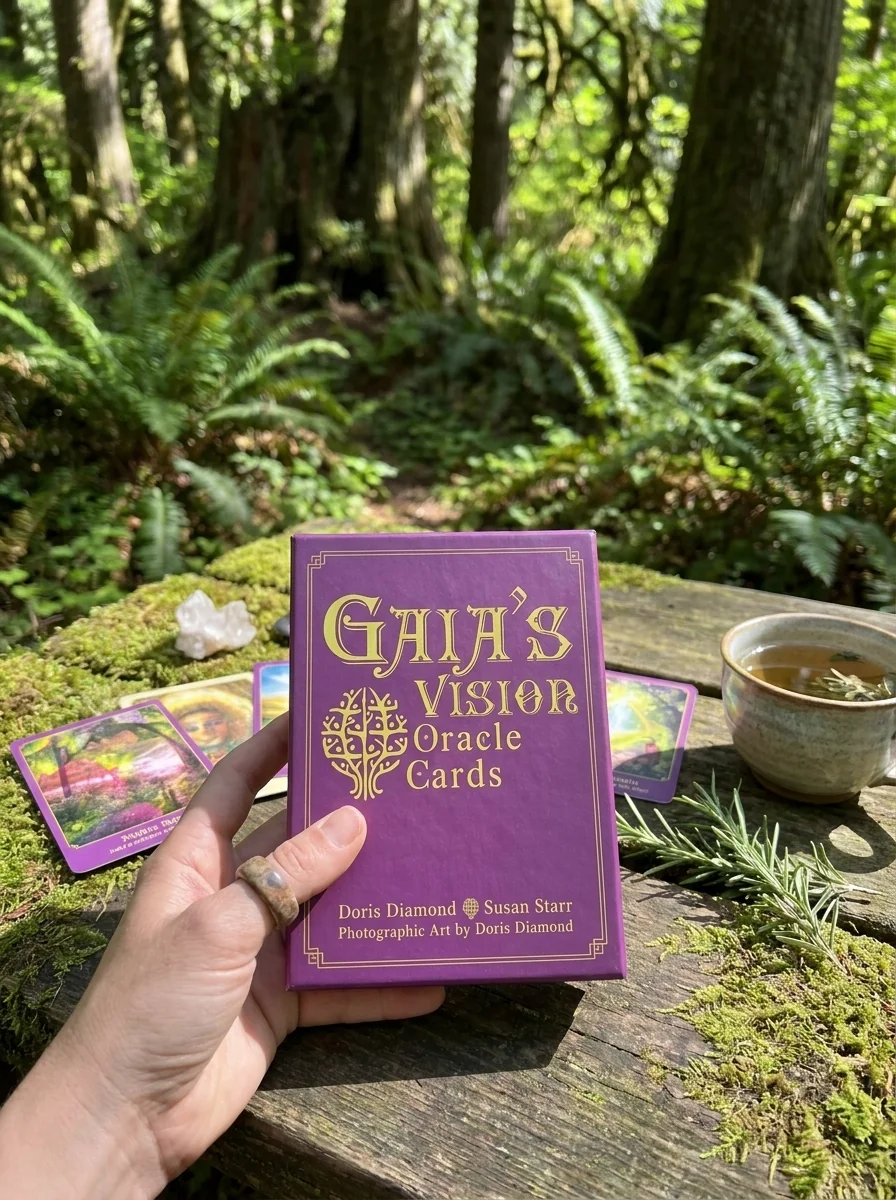 Gaia's Vision Oracle Cards: (Oracle Kit Box Set with 40 Cards and Guide Book) — photo 2