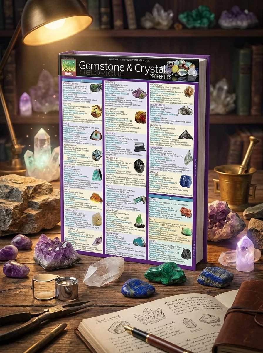 Gemstone & Crystal Properties: Quickstudy Laminated Reference Guide by Billock, Jennifer