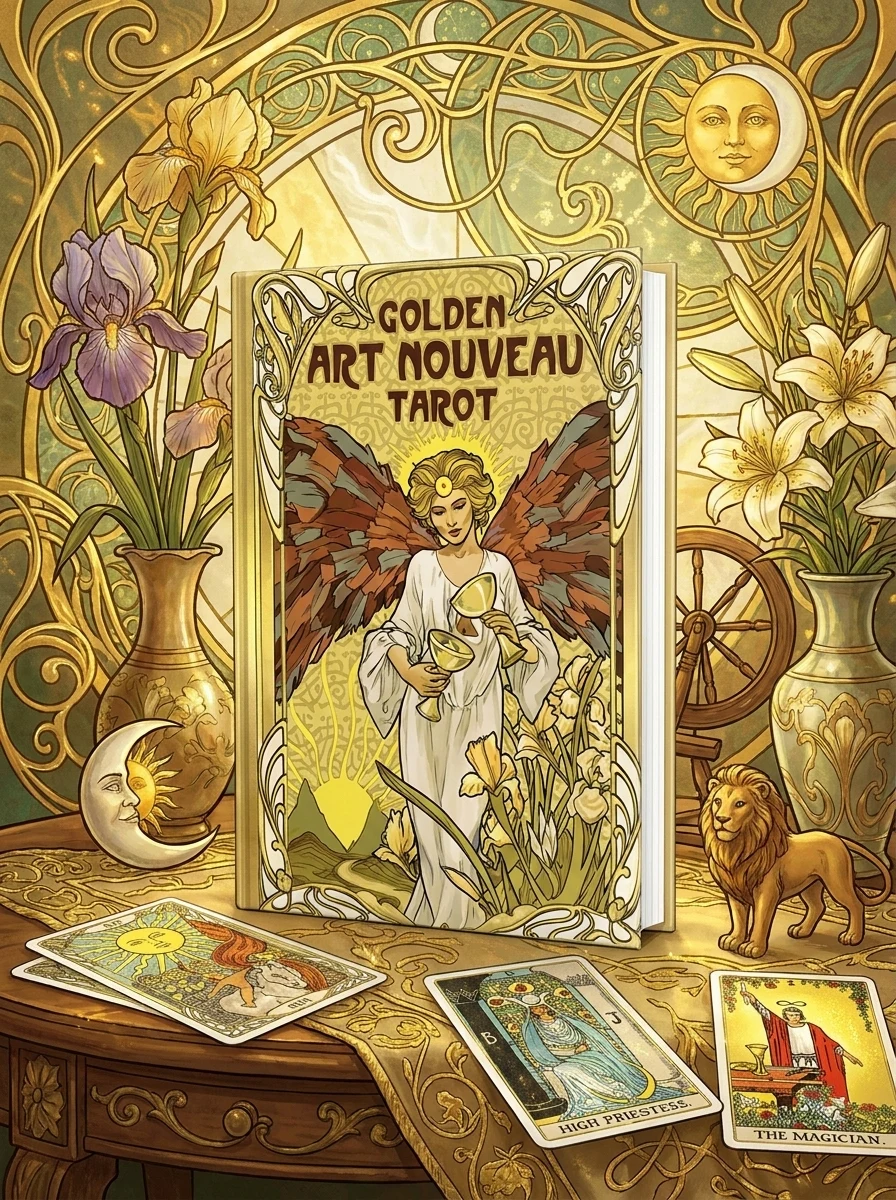 Golden Art Nouveau Tarot Grand Trumps Massaglia, Giulia Francesca