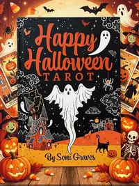 Happy Halloween Tarot: 78 Spooky Tarot Cards with Gray Edges, Playful Iconic Halloween Imagery, Whimsical Witches, Skeletons & Pumpkins, 128-Page Illu — photo 1