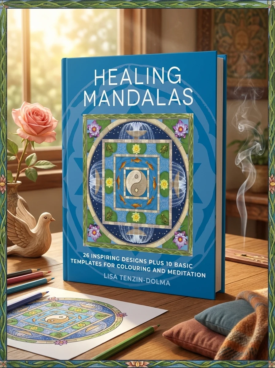 Healing Mandalas: 32 Inspiring Designs for Colouring and Meditation Tenzin-Dolma, Lisa
