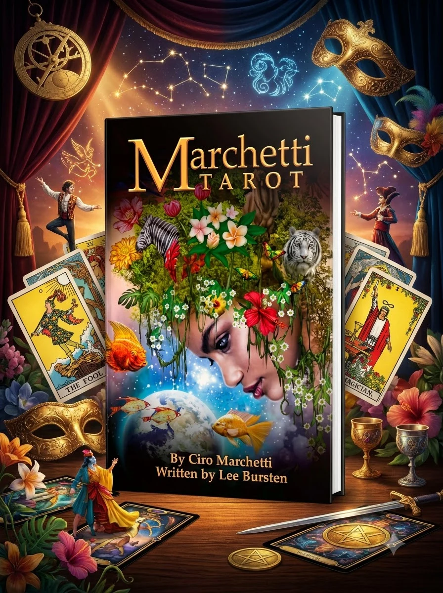 Marchetti Tarot: 78-Card Tarot Deck with 116-Page Illustrated Guidebook - Mythology, Emotion, and Theatrical Storytelling by Digital Artist Ciro March