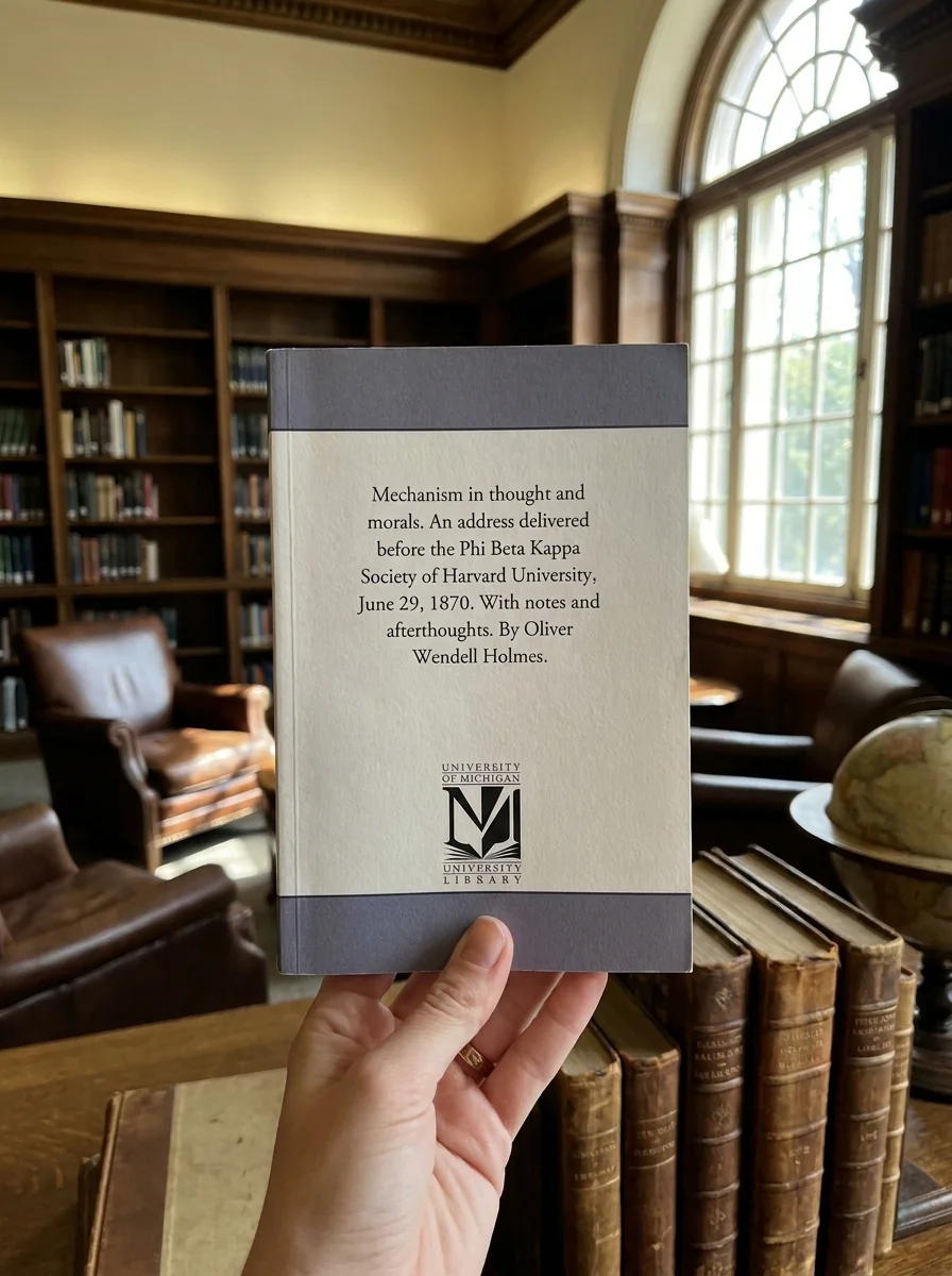 Mechanism in Thought and Morals. An Address Delivered Before the Phi Beta Kappa Society of Harvard University, June 29, 1870. With Notes and Afterthou — photo 2