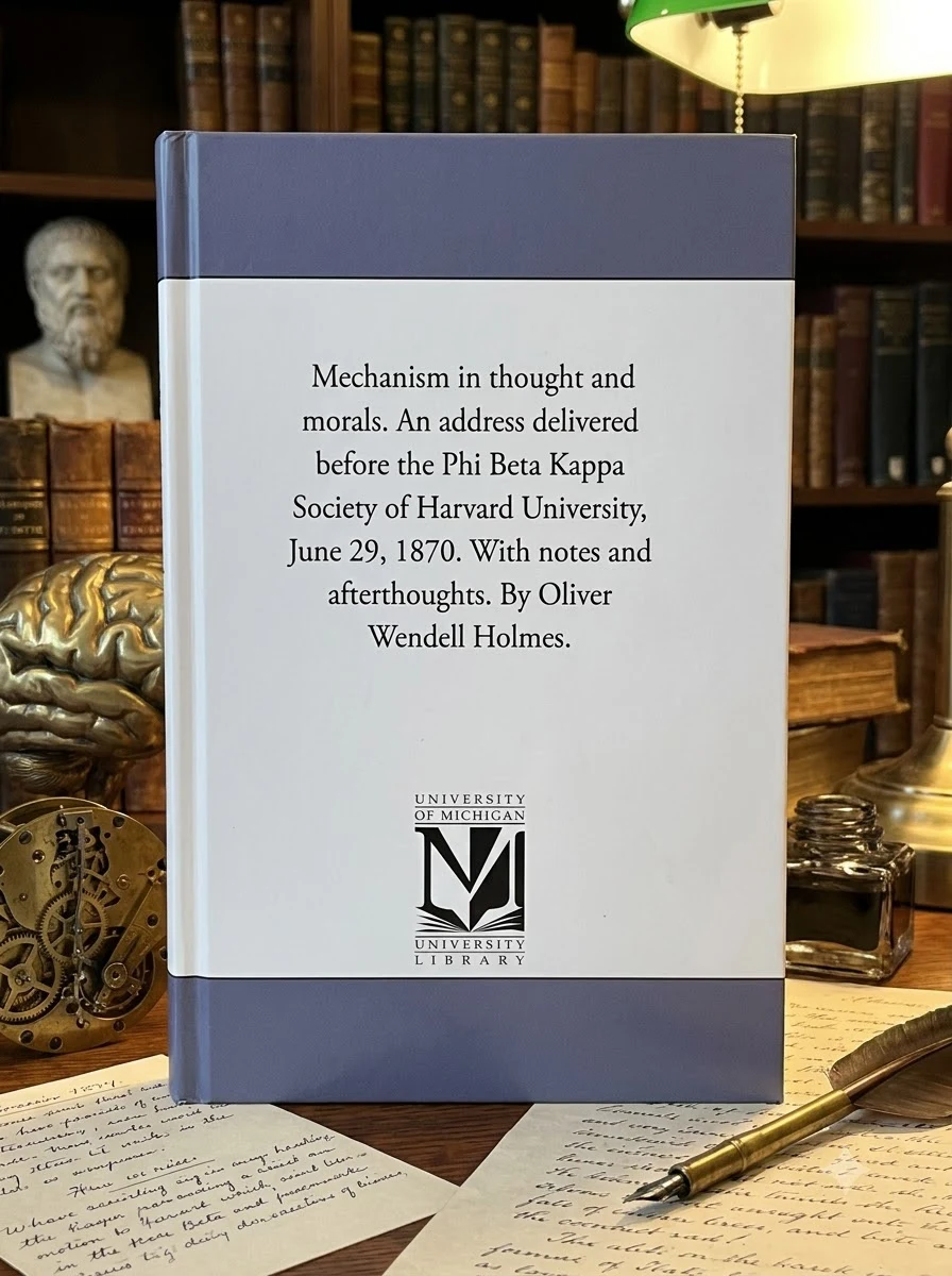 Mechanism in Thought and Morals. An Address Delivered Before the Phi Beta Kappa Society of Harvard University, June 29, 1870. With Notes and Afterthou