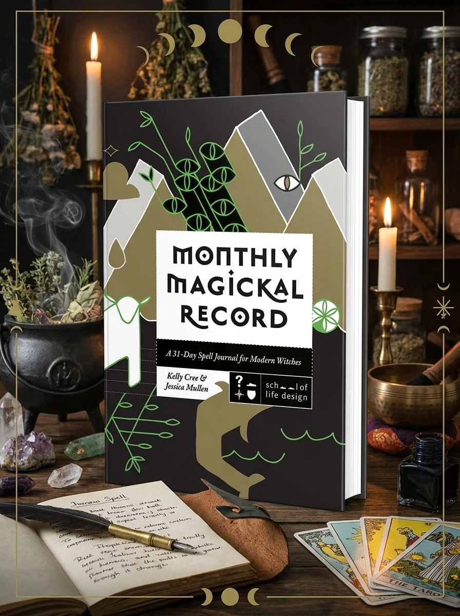 Monthly Magickal Record: A 31-Day Spell Journal for Modern Witches Cree, Kelly