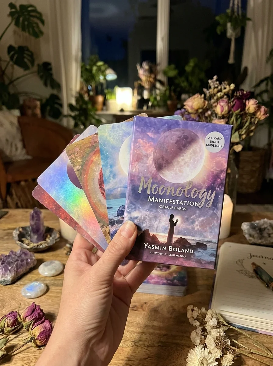 Moonology Manifestation Oracle: A 48-Card Moon Astrology Oracle Deck and Guidebook — photo 2