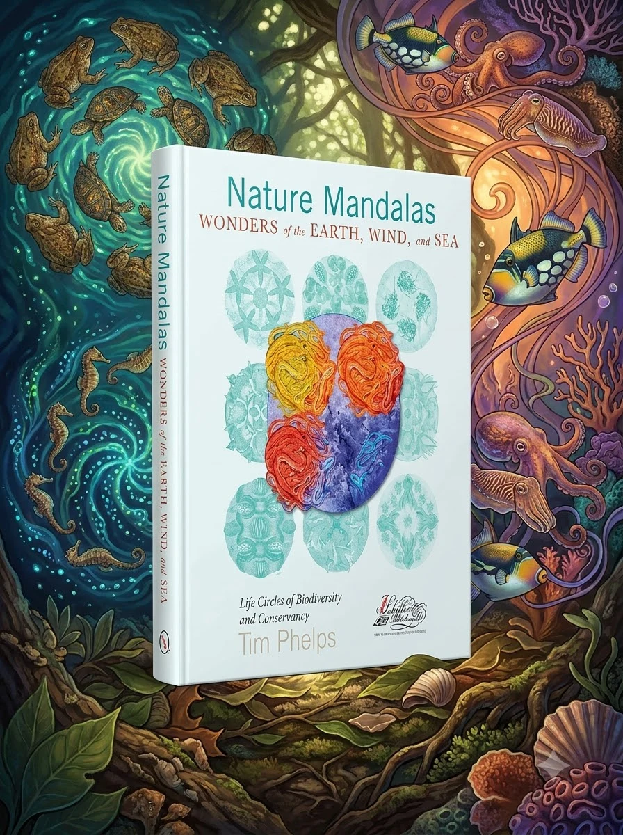 Nature Mandalas Wonders of the Earth, Wind, and Sea: Life Circles of Biodiversity and Conservancy Phelps, Timothy