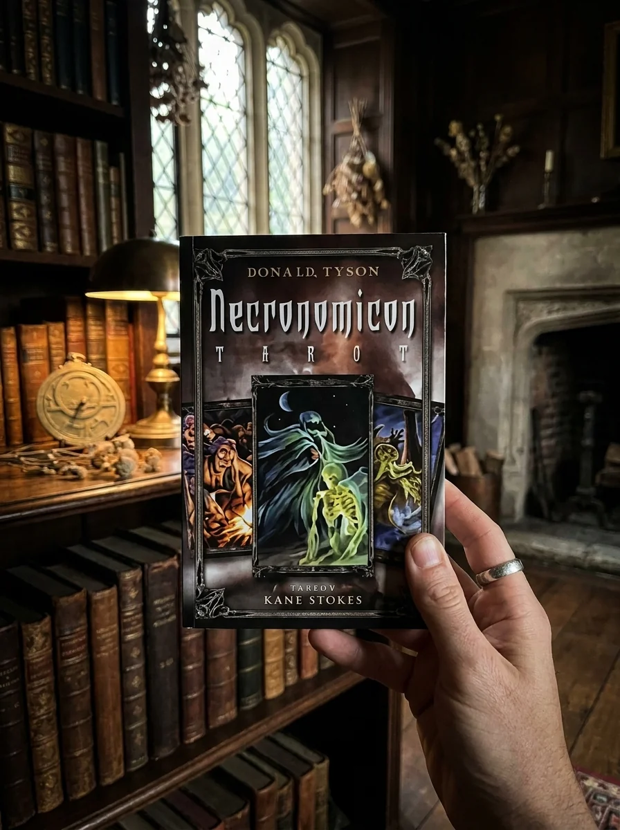 Necronomicon Tarot [With BookWith Tarot CardsWith Black Organdy Bag] Stokes, Anne — photo 2