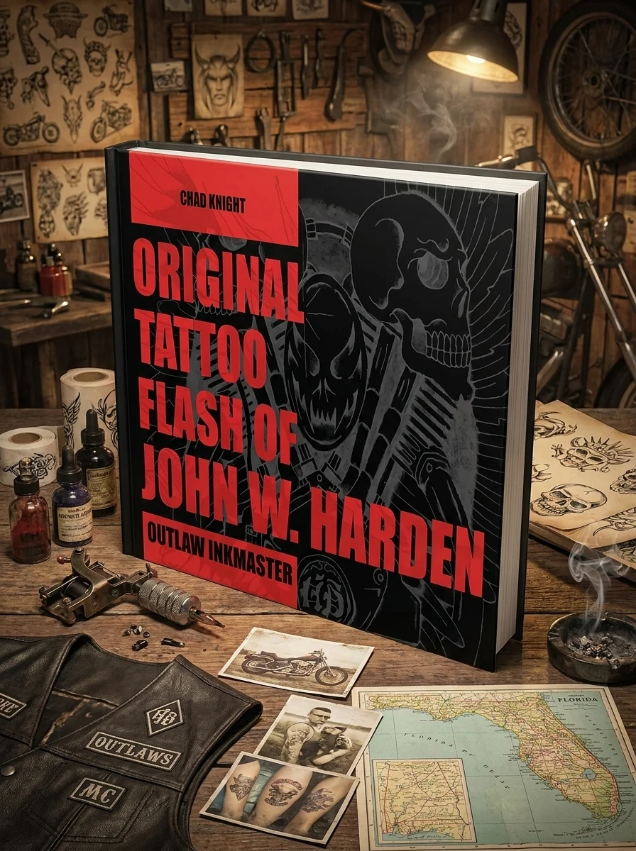 Original Tattoo Flash of John W. Harden: Outlaw Ink Master