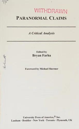 Paranormal Claims: A Critical Analysis