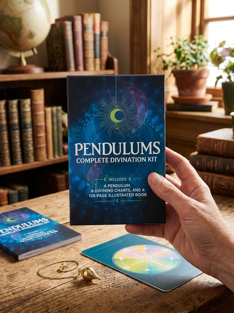 Pendulums Complete Divination Kit: A Pendulum, 8 Divining Charts and a 128-Page Illustrated Book [With Book(s)] — photo 2