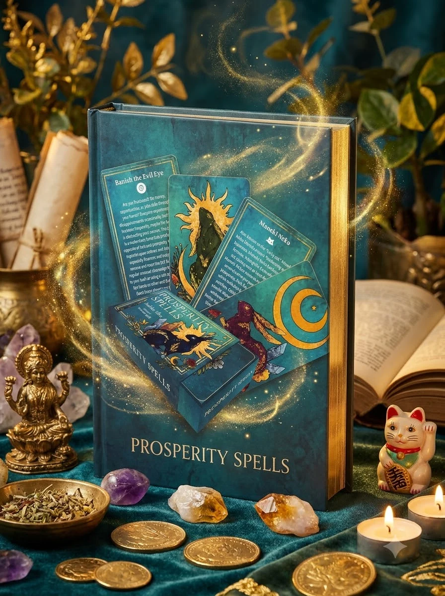 Prosperity Spells: Magic to Attract Wealth, Good Fortune, and Luck (36 Full-Color, Gilt-Edged Cards)