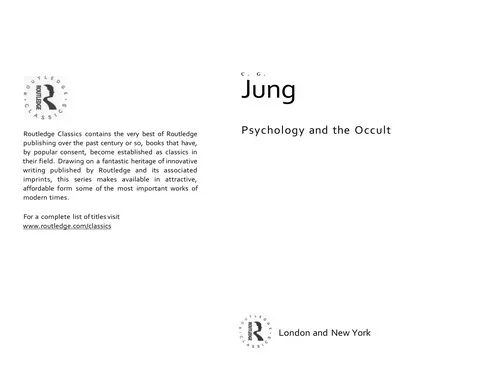 Psychology and the Occult (REV) Jung, C G