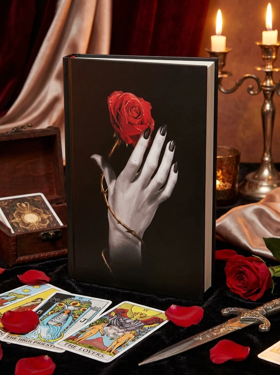 Rose in Hand Satin Tarot Bag