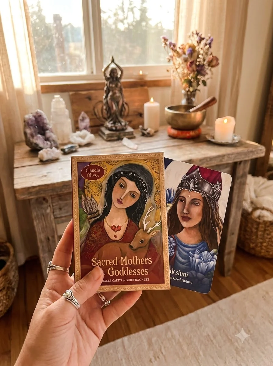 Sacred Mothers & Goddesses: 40 Oracle Cards & Guidebook Set — photo 2