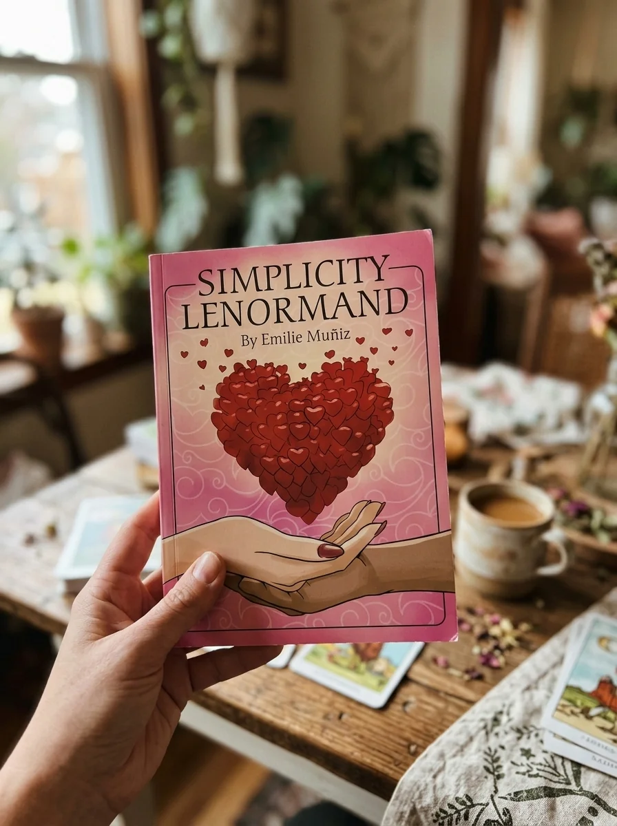 Simplicity Lenormand: Beginner-Friendly 41-Card Lenormand Deck with Keywords on Cards, Includes 132-Page Guidebook with Clear Meanings and Reading Ins — photo 2