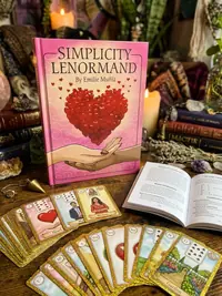 Simplicity Lenormand: Beginner-Friendly 41-Card Lenormand Deck with Keywords on Cards, Includes 132-Page Guidebook with Clear Meanings and Reading Ins — photo 1