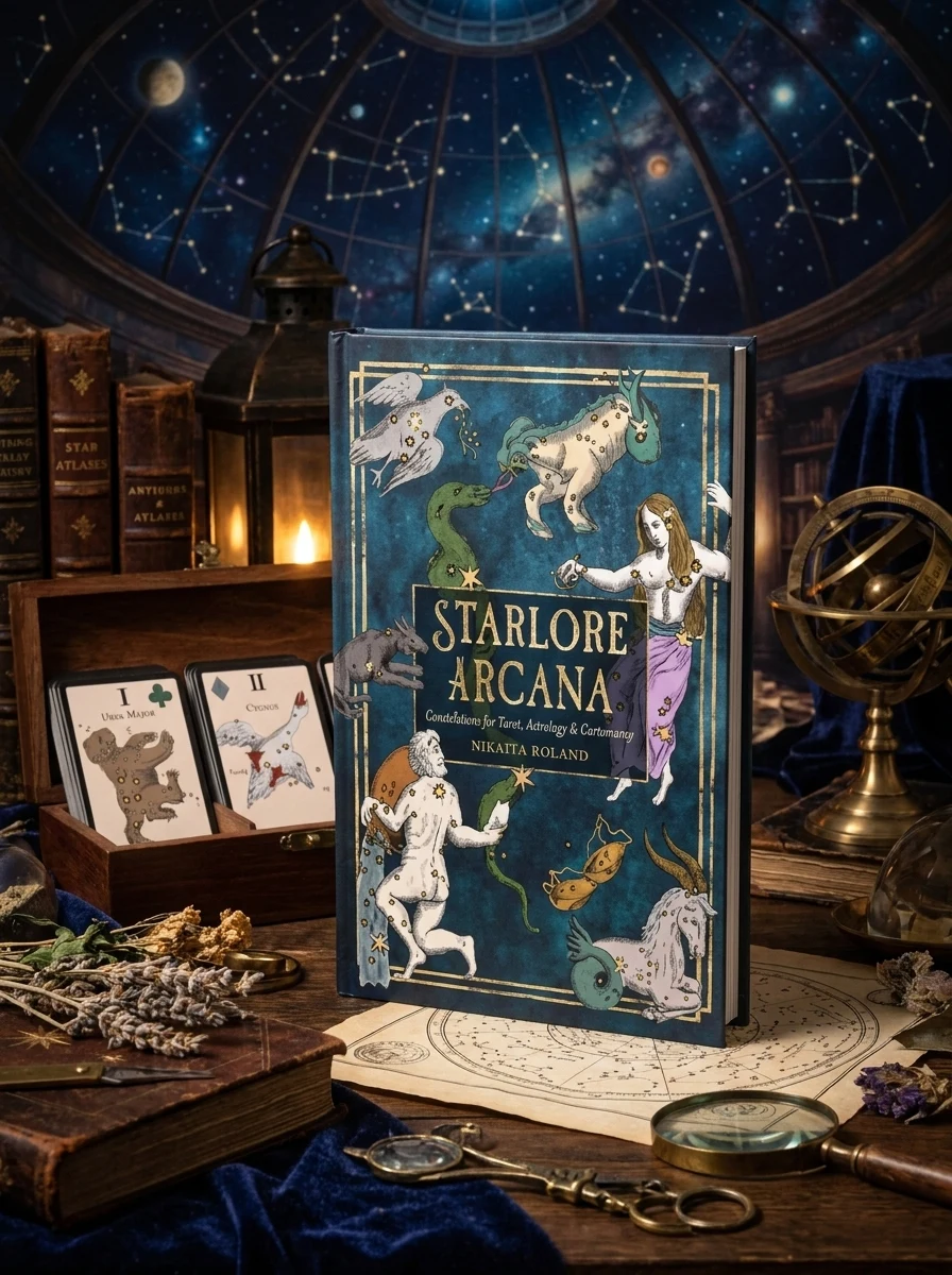 Starlore Arcana: Constellations for Tarot, Astrology, and Cartomancy (56 Full-Color Cards and 128-Page Guidebook)