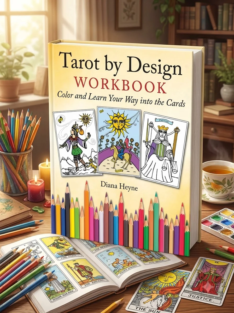 Tarot by Design Workbook: Color and Learn Your Way Into the Cards