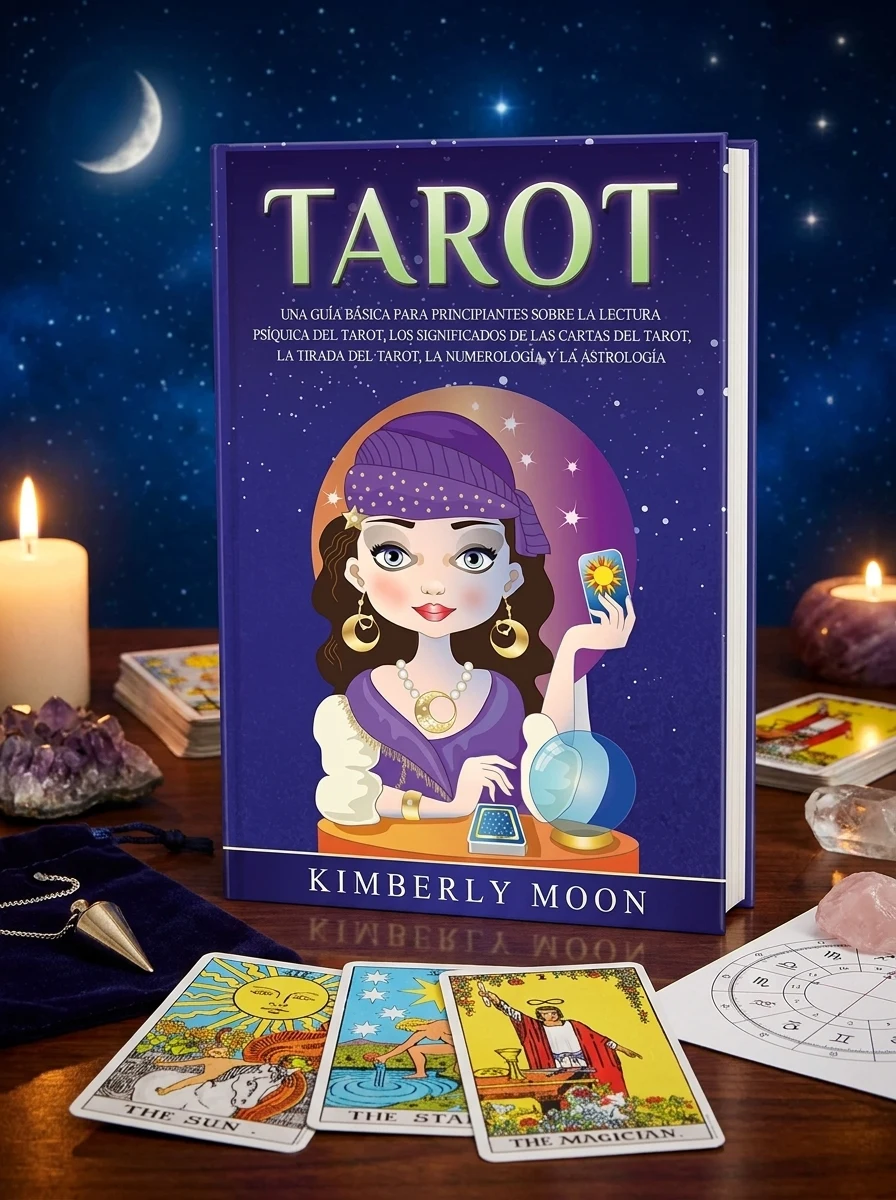 Tarot: Una guía básica para principiantes sobre la lectura psíquica del tarot, los significados de las cartas del tarot, la tirada del tarot, la numer Moon, Kimberly