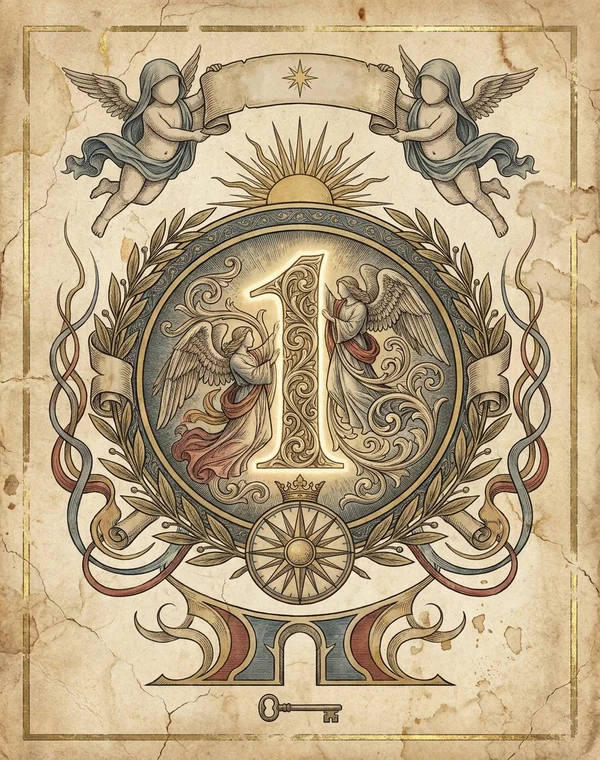 1 Angel Number esoteric meaning illustration