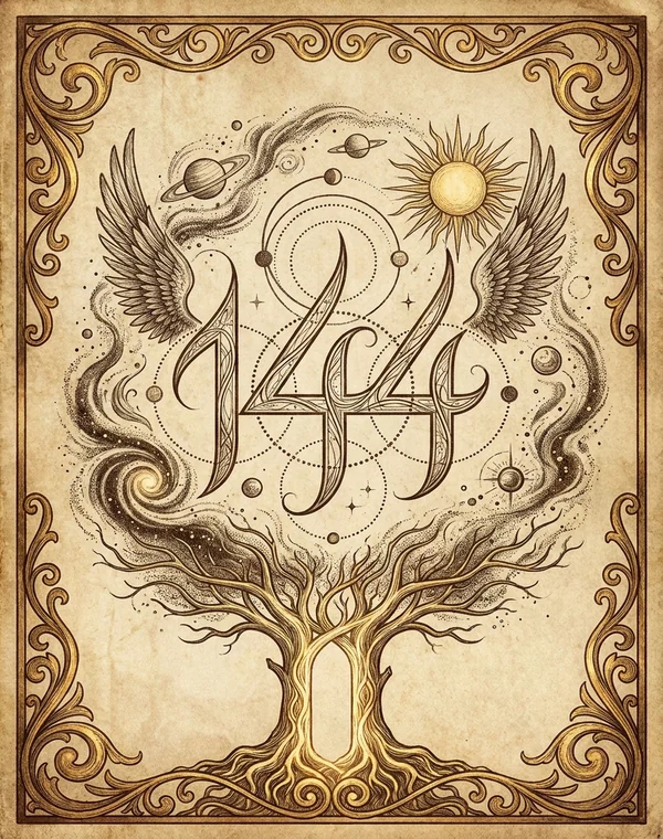 144 Angel Number esoteric meaning illustration