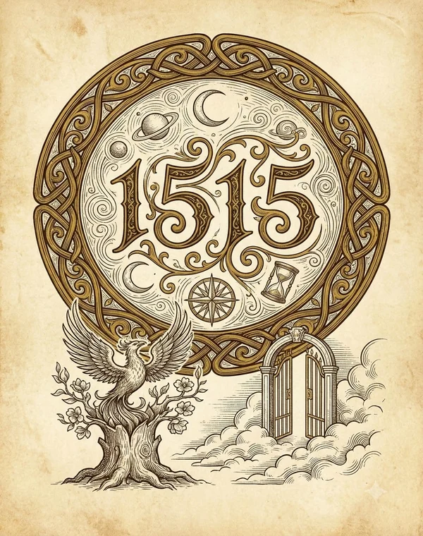 1515 Angel Number esoteric meaning illustration