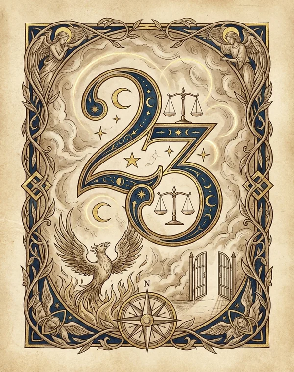 23 Angel Number esoteric meaning illustration