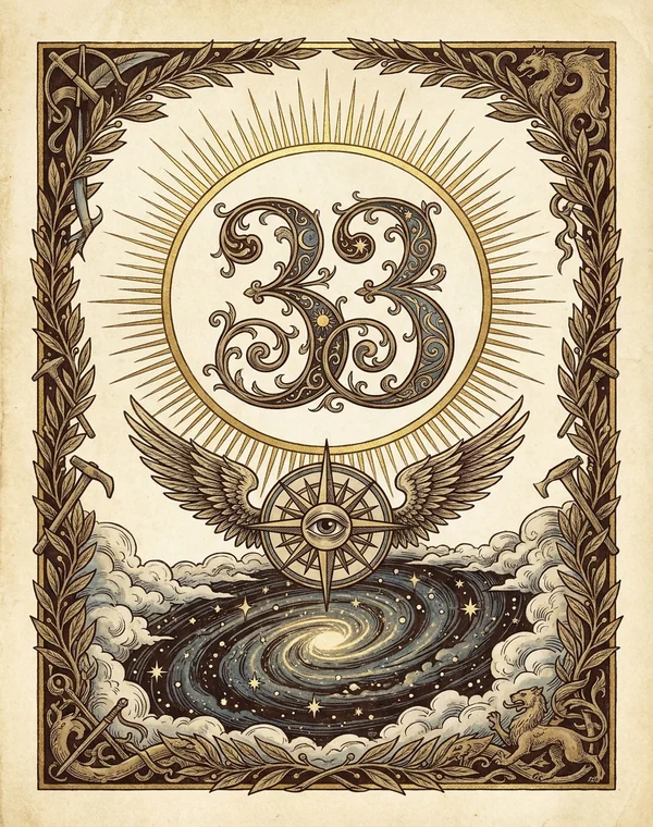 33 Angel Number esoteric meaning illustration