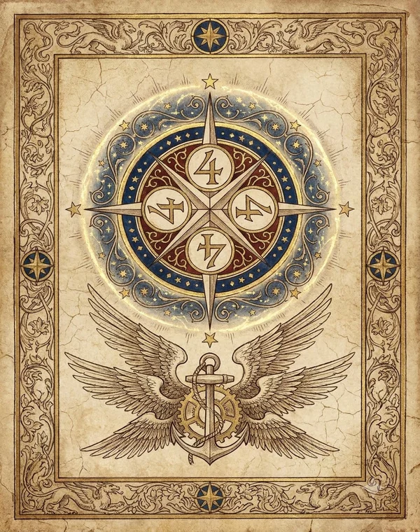 4 Angel Number esoteric meaning illustration